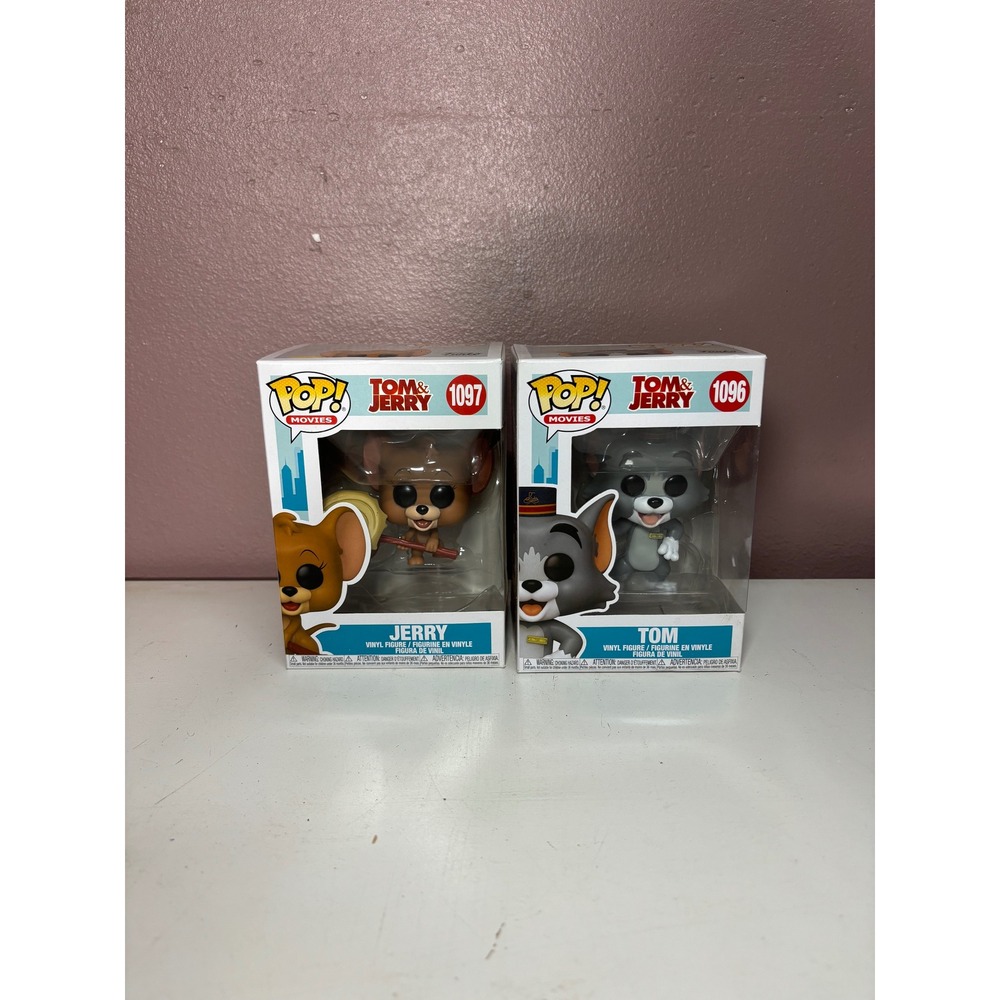 Funko Pop Movies Tom and Jerry Vinyl Figure Set Jerry 1097 Tom 1096 New